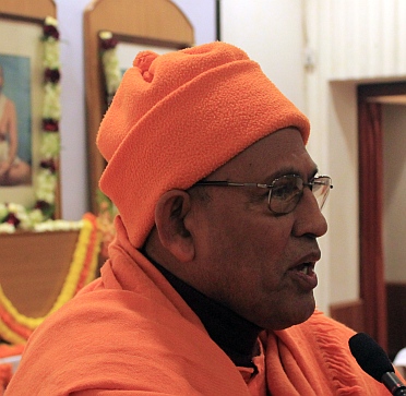 Swami Chaitanyananda at Ramakrishna Mission Delhi