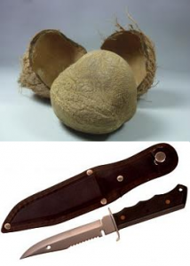 Dry Coconut Knife and Sheath